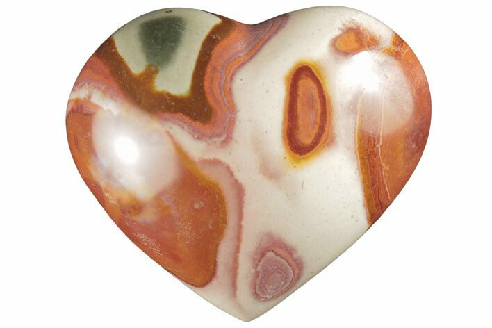 Wide, Polychrome Jasper Heart - Madagascar #205215